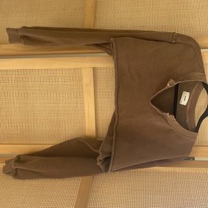 Joah brown crop sweatshirt